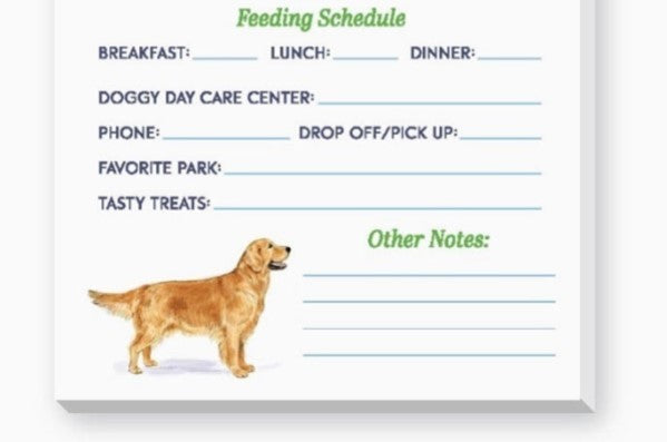 Dog Sitter Large Notepad