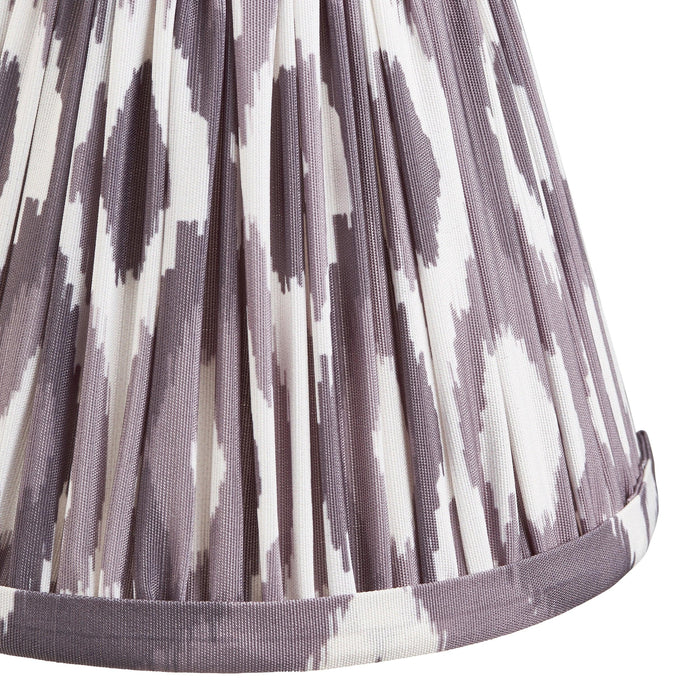 Dome Arc Brass Wall Light & Ikat 16cm Pearl Grey Shade — lifestyle setting