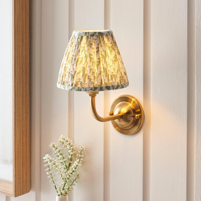 Dome Arc Brass Wall Light With 16cm Shade — wall mounted view