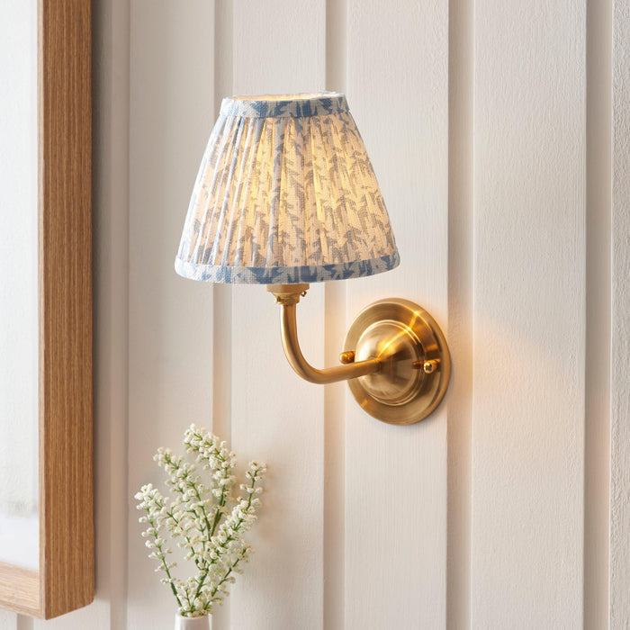 Dome Arc Brass Wall Light With 16cm Shade — shade or glass detail