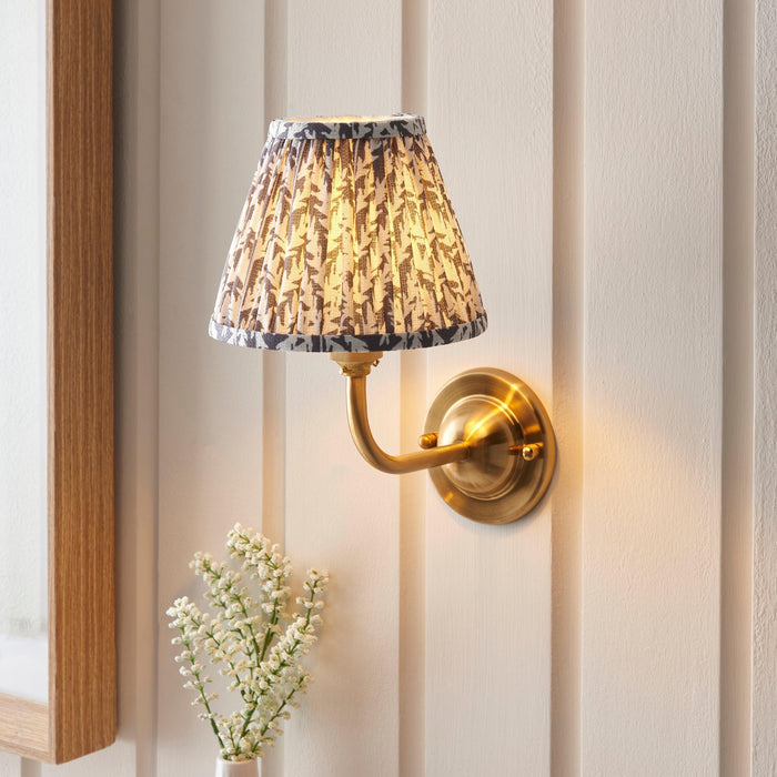Dome Arc Brass Wall Light With 16cm Shade — alternate view