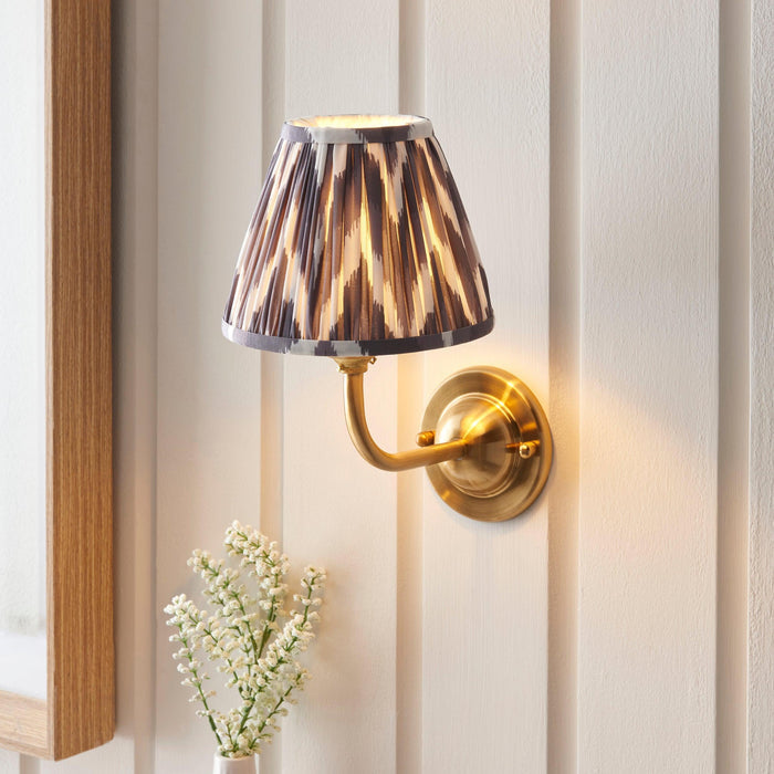 Dome Arc Brass Wall Light With 16cm Shade — side profile