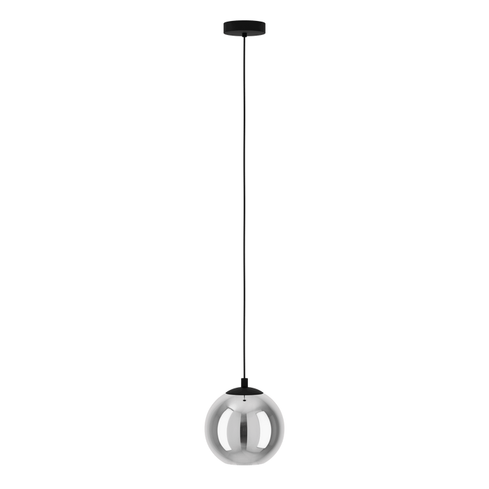 eglo ariscani black steel vaporised glass ceiling pendant kitchen lighting