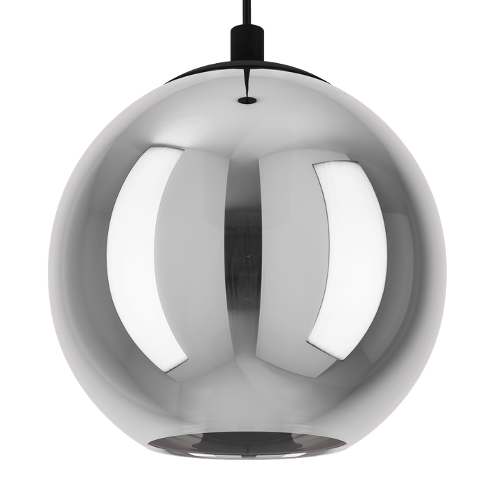 eglo ariscani black steel vaporised glass ceiling pendant Kitchen Lighting Close Up