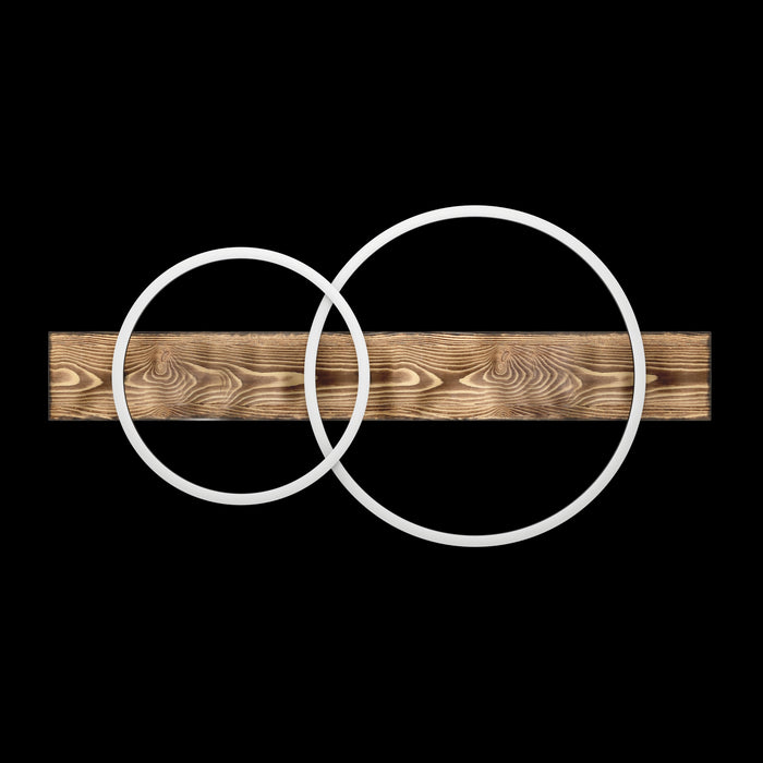 eglo boyal rustic wood 2 circular led flush ceiling light Kitchen Lighting Close Up