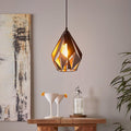 eglo carlton 1 black copper metal ceiling pendant