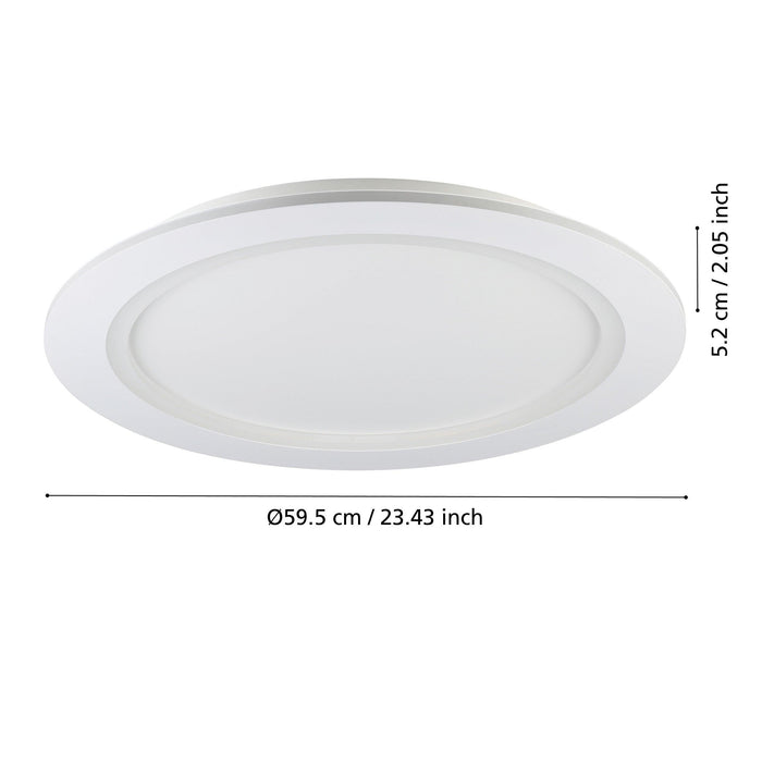 eglo connect padrogiano z smart round led flush ceiling light 59 5cm living room close up