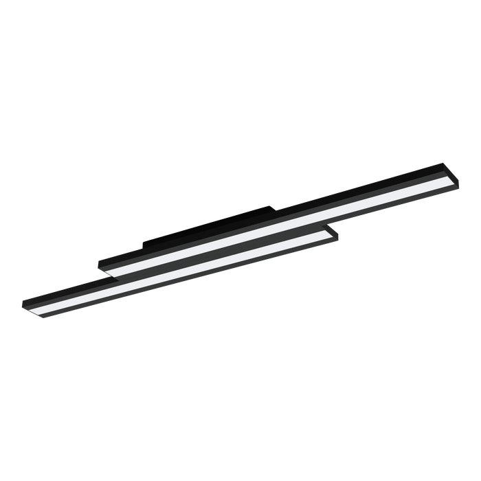 eglo connect saliteras z smart led black flush ceiling light living room image