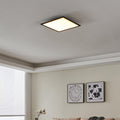 eglo connect salobrena z smart black square led ceiling flush 45cm
