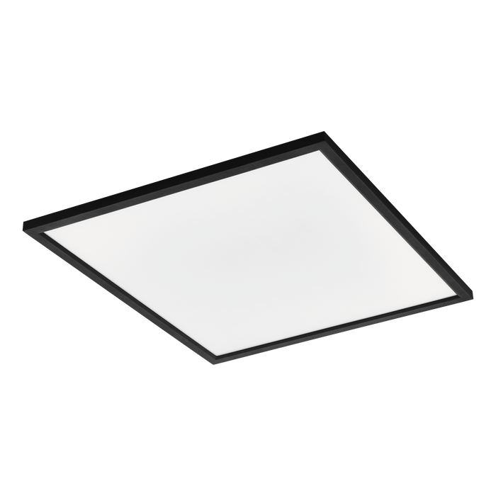 eglo connect salobrena z smart black square panel led flush 60cm living room image