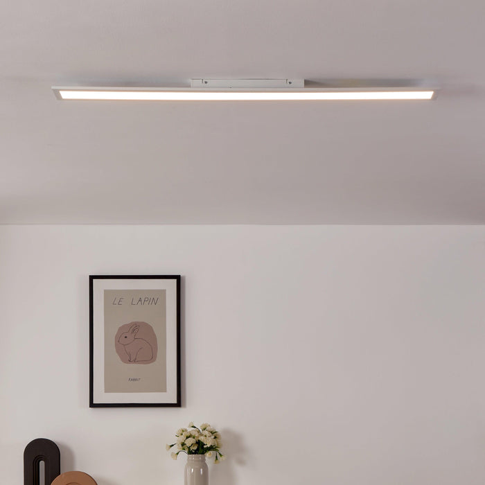 eglo connect salobrena z smart white rectangular led ceiling flush living room image