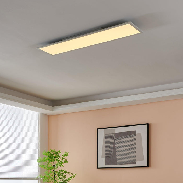 eglo connect salobrena z smart white rectangular panel led ceiling flush