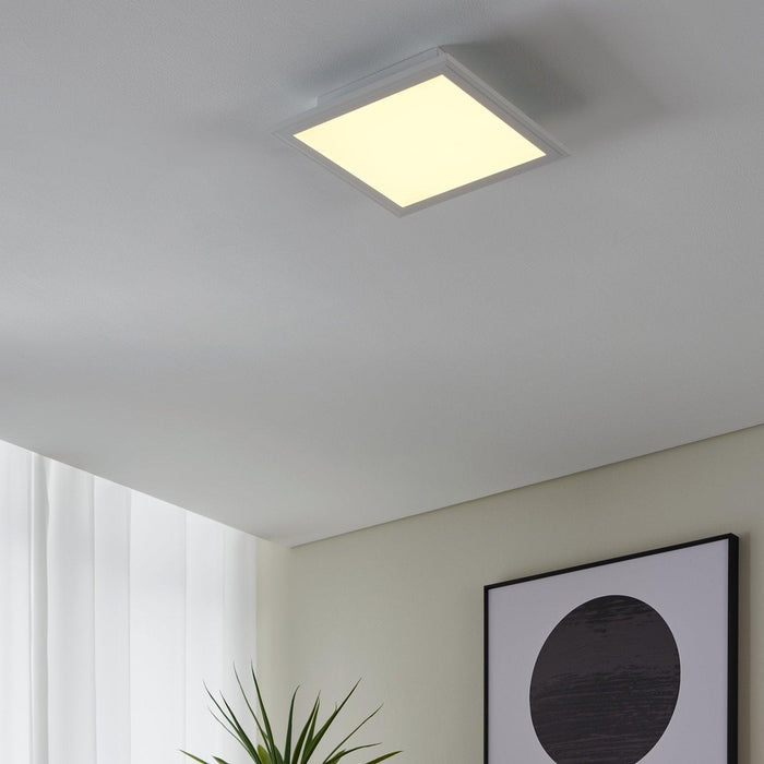 eglo connect salobrena z smart white square led ceiling flush 30cm