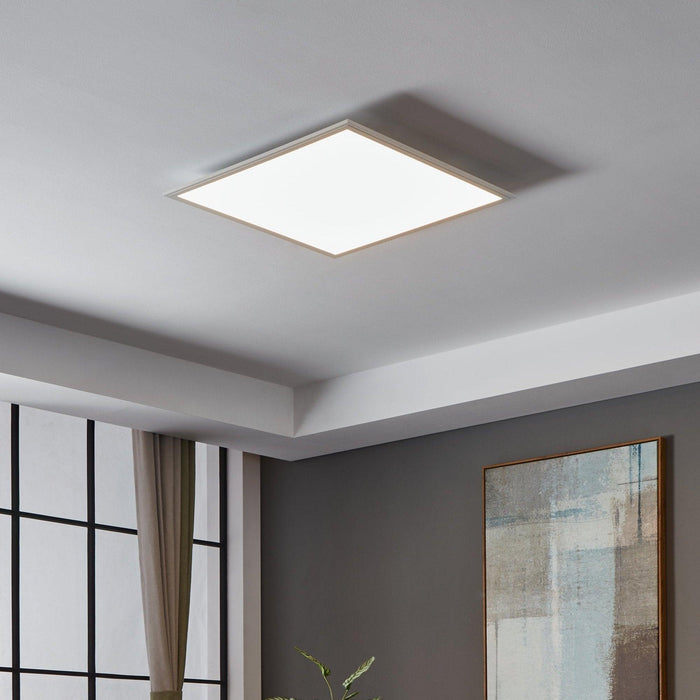 eglo connect salobrena z smart white square panel led flush 60cm
