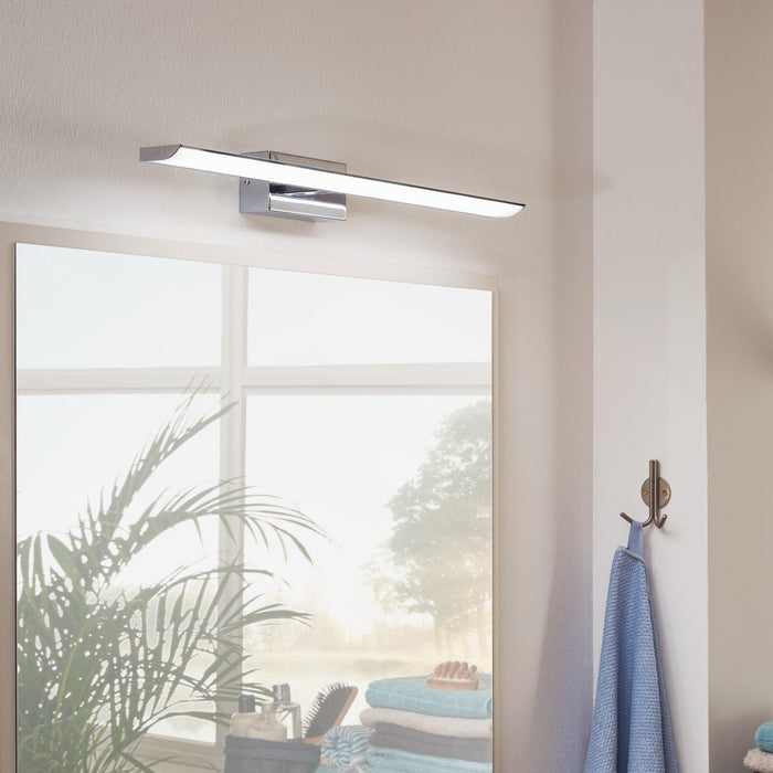 eglo connect tabiano c ip44 smart led chrome bathroom wall light