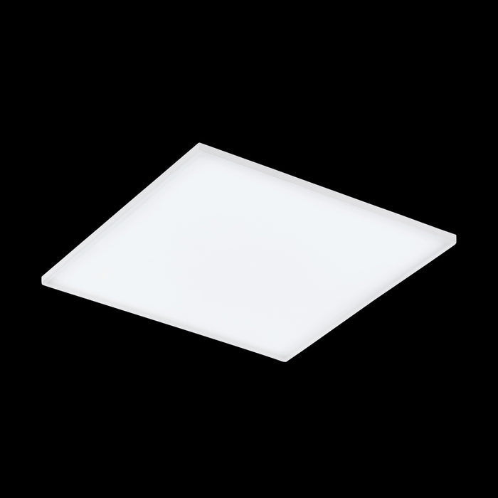 eglo connect turcona z smart led square white flush ceiling light 60cm living room image