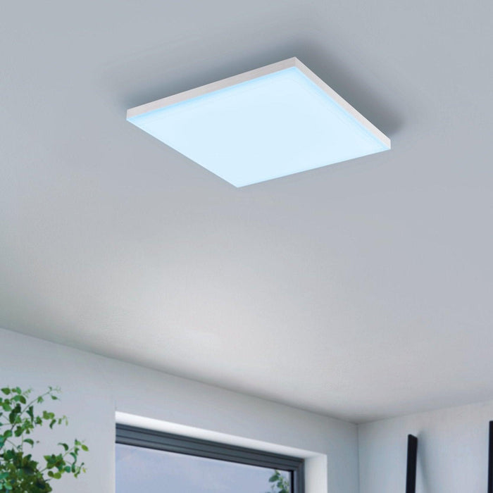 eglo connect turcona z smart square white led ceiling flush 30cm