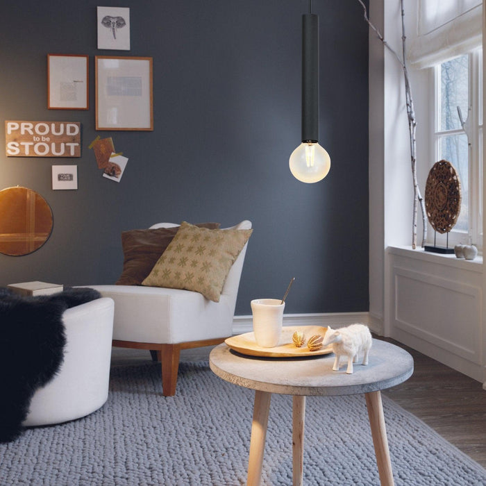 eglo cortenova black metal minimalist ceiling pendant
