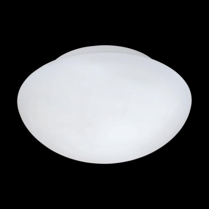 eglo ella white opal glass flush ceiling light 20cm living room close up