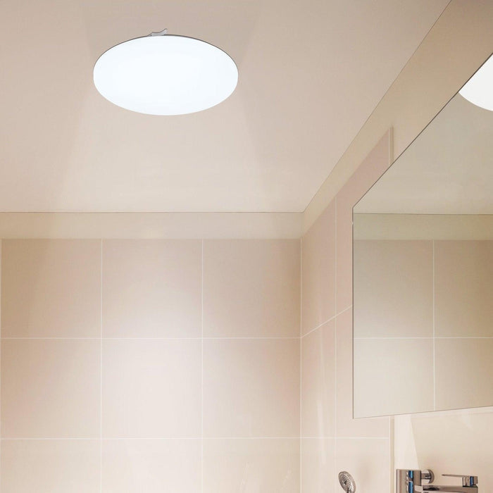 eglo frania ip44 led round bathroom ceiling flush 33cm