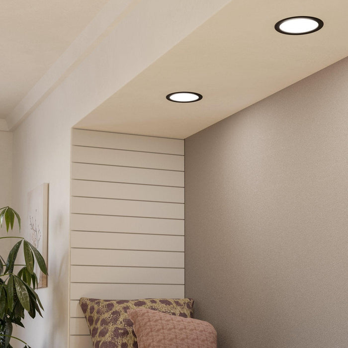 eglo fueva 5 black led recessed ceiling light 16 6cm living room image