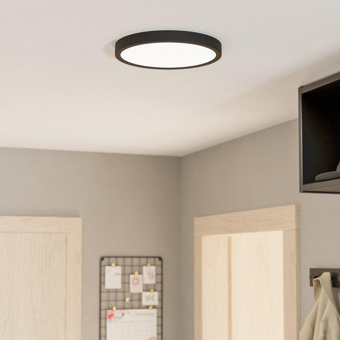 eglo fueva 5 led black flush ceiling light 28 5cm