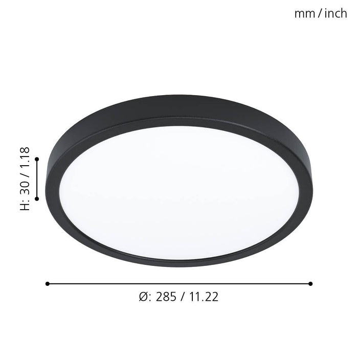 eglo fueva 5 led black flush ceiling light 28 5cm kitchen lighting