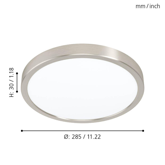eglo fueva 5 led nickel flush cool white ceiling light 28 5cm kitchen lighting