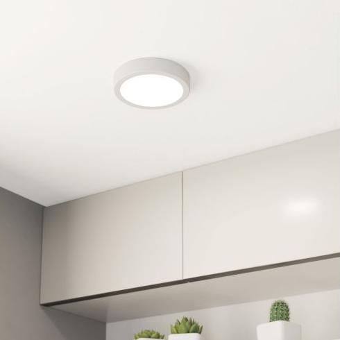 eglo fueva 5 led white flush cool white ceiling light 16cm