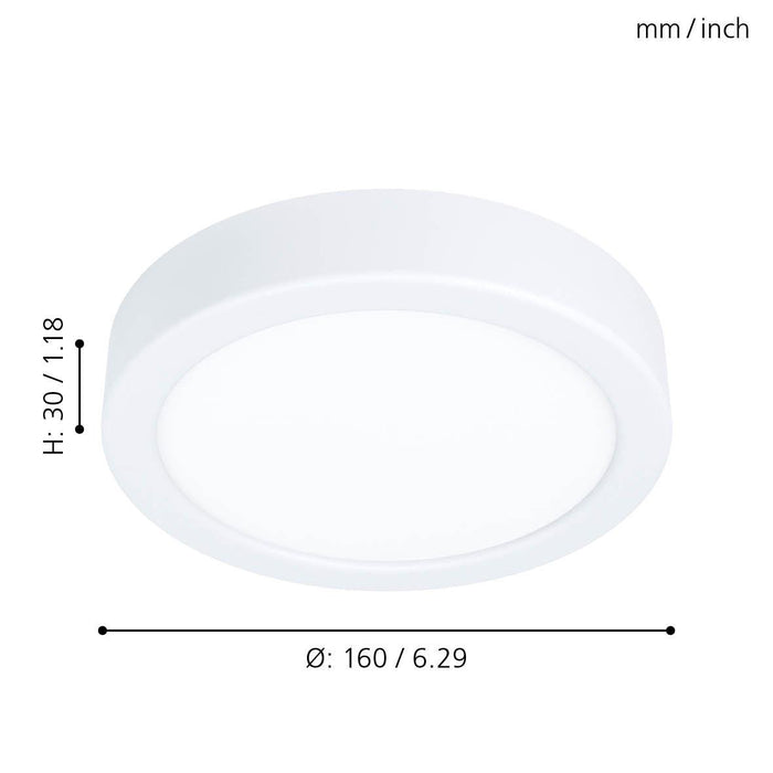 eglo fueva 5 led white flush cool white ceiling light 16cm kitchen lighting