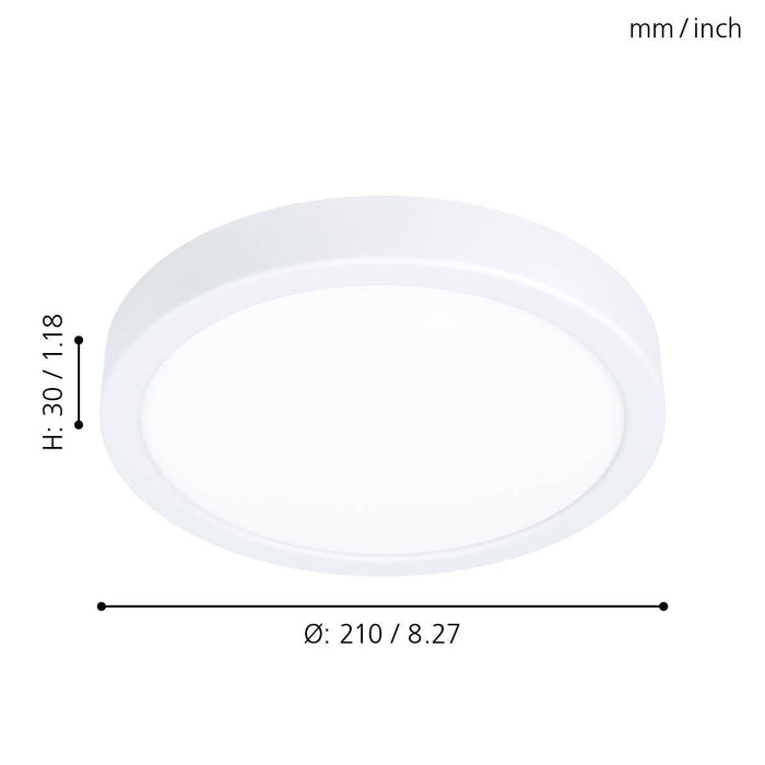 eglo fueva 5 led white flush cool white ceiling light 21cm kitchen lighting