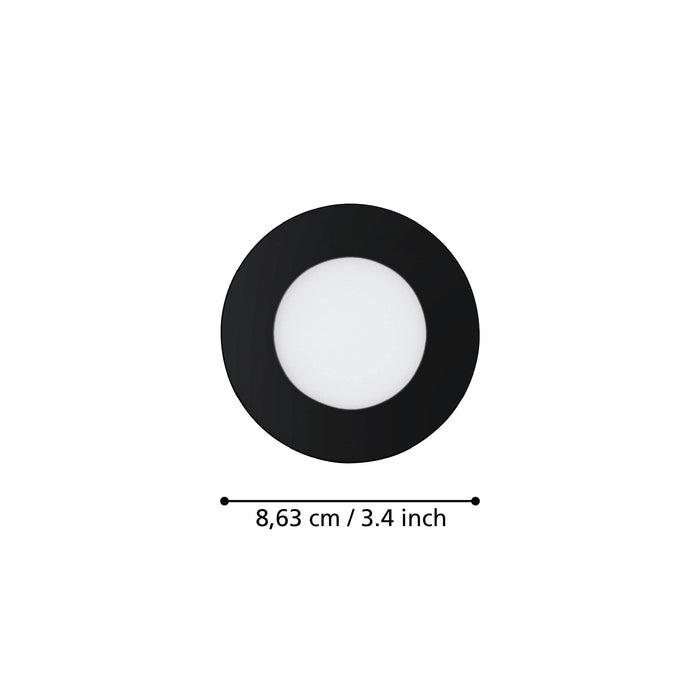 eglo fueva z set of 3 black smart led recessed lights kitchen lighting