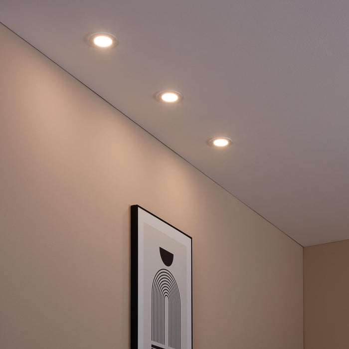 eglo fueva z set of 3 white smart led recessed ceiling lights