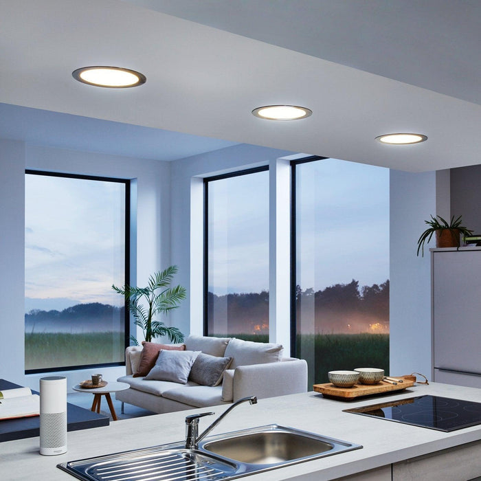 eglo fueva z smart led black recessed light 16 5cm living room image