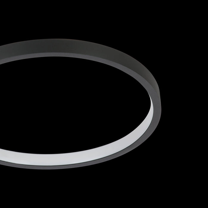 eglo gafares led circle black white ceiling flush remote controlled Kitchen Lighting Close Up