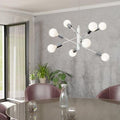 eglo gradoli 8 light white chrome ceiling pendant