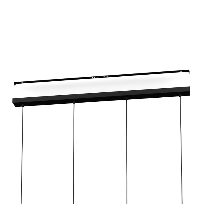 eglo lobatia 4 light black grey terrazzo cable pendant hallway lighting
