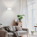 eglo maccacari curved white led wall light