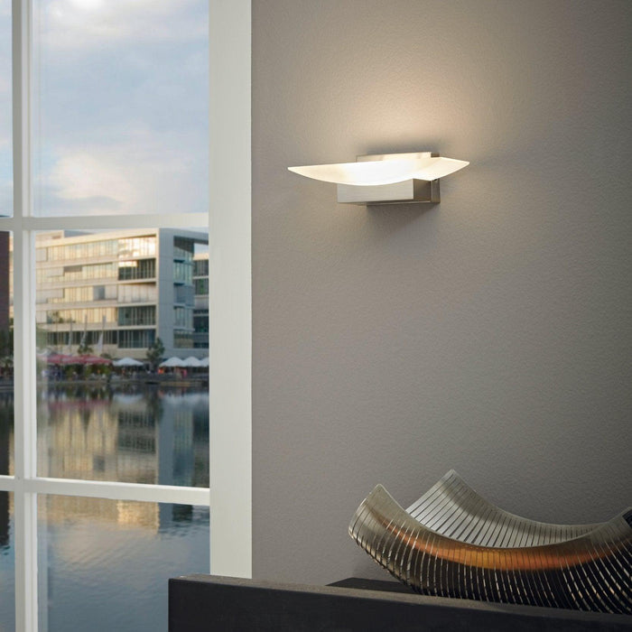 eglo metrass white led wall light