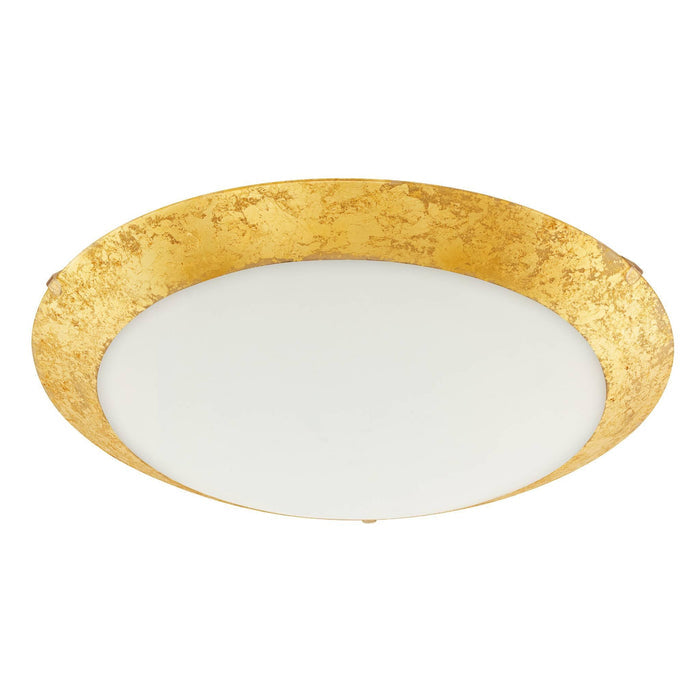eglo montenovo gold leaf style round led flush living room image