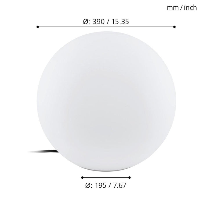eglo monterolo ip65 outdoor 39cm plastic globe floor lamp kitchen lighting