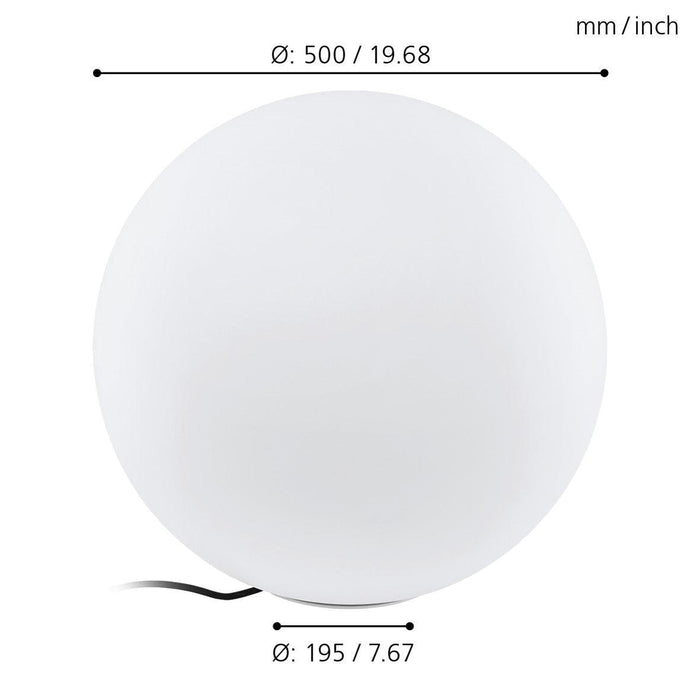 eglo monterolo ip65 outdoor 50cm plastic globe floor lamp kitchen lighting