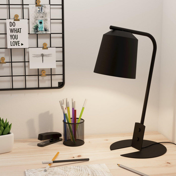 eglo oneda black metal desk lamp living room image