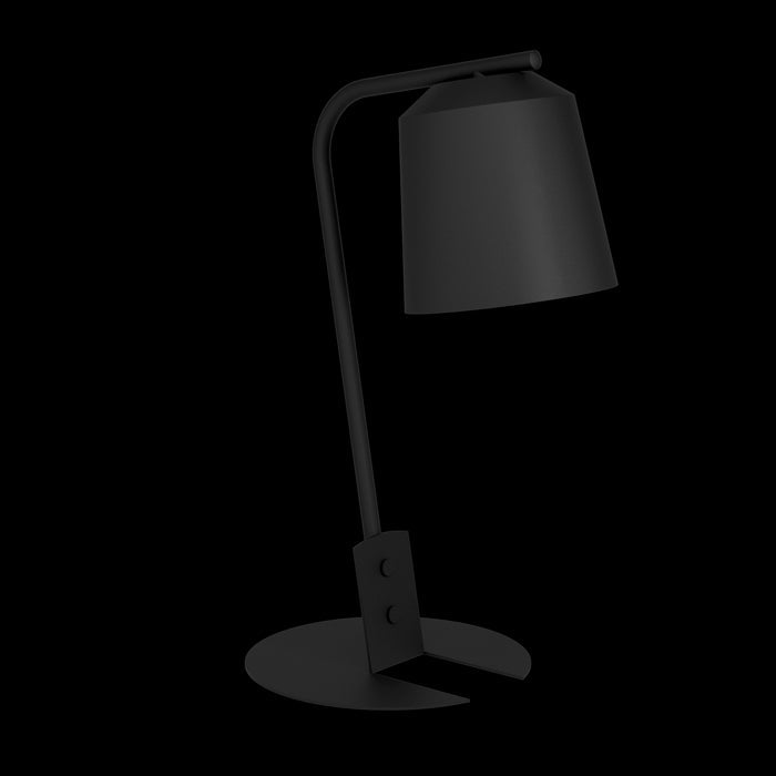 eglo oneda black metal desk lamp living room close up