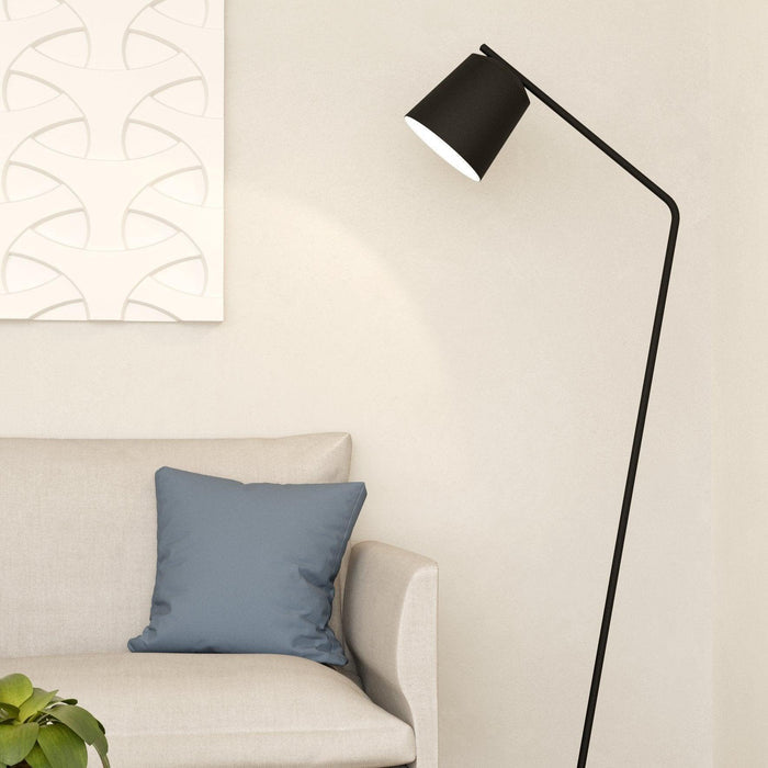eglo oneda black metal floor lamp