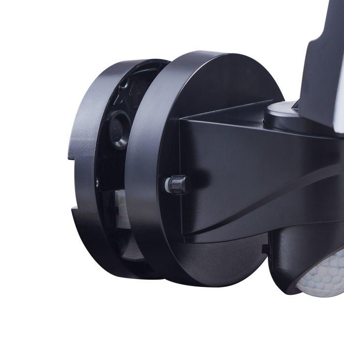 eglo pagino black led outdoor pir security spotlight light hallway lighting