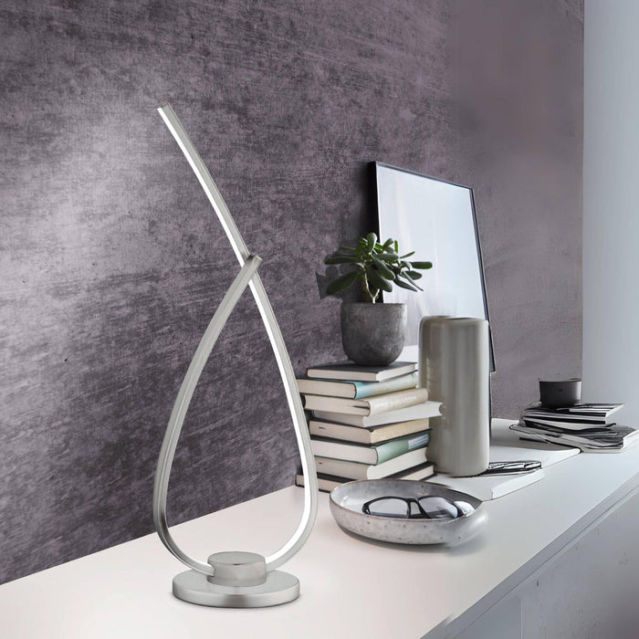 eglo palozza 1 nickel curved led table lamp