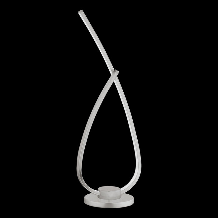 eglo palozza 1 nickel curved led table lamp living room close up