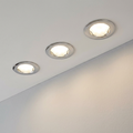 Eglo Peneto Set of 3 Chrome Recessed Downlights - 7.8cm by Eglo Lighting — suits kitchens, living rooms & bedrooms