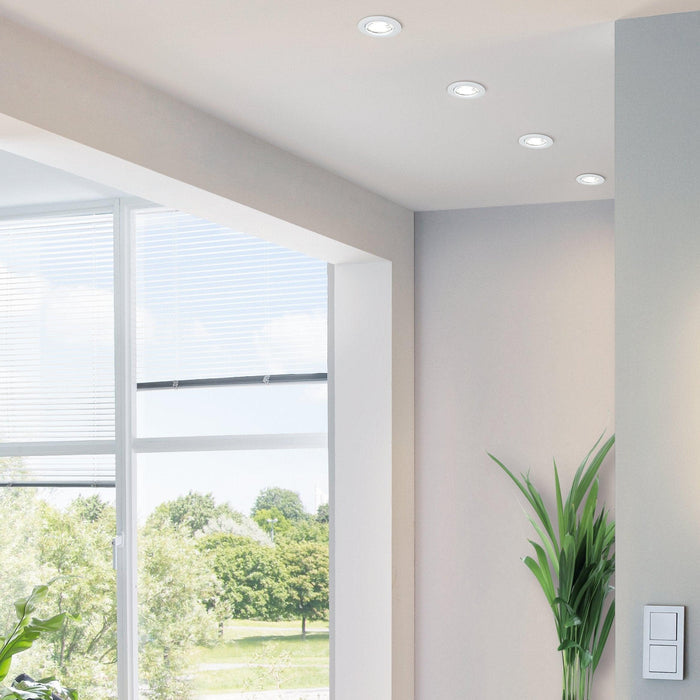 eglo peneto white metal recessed downlights